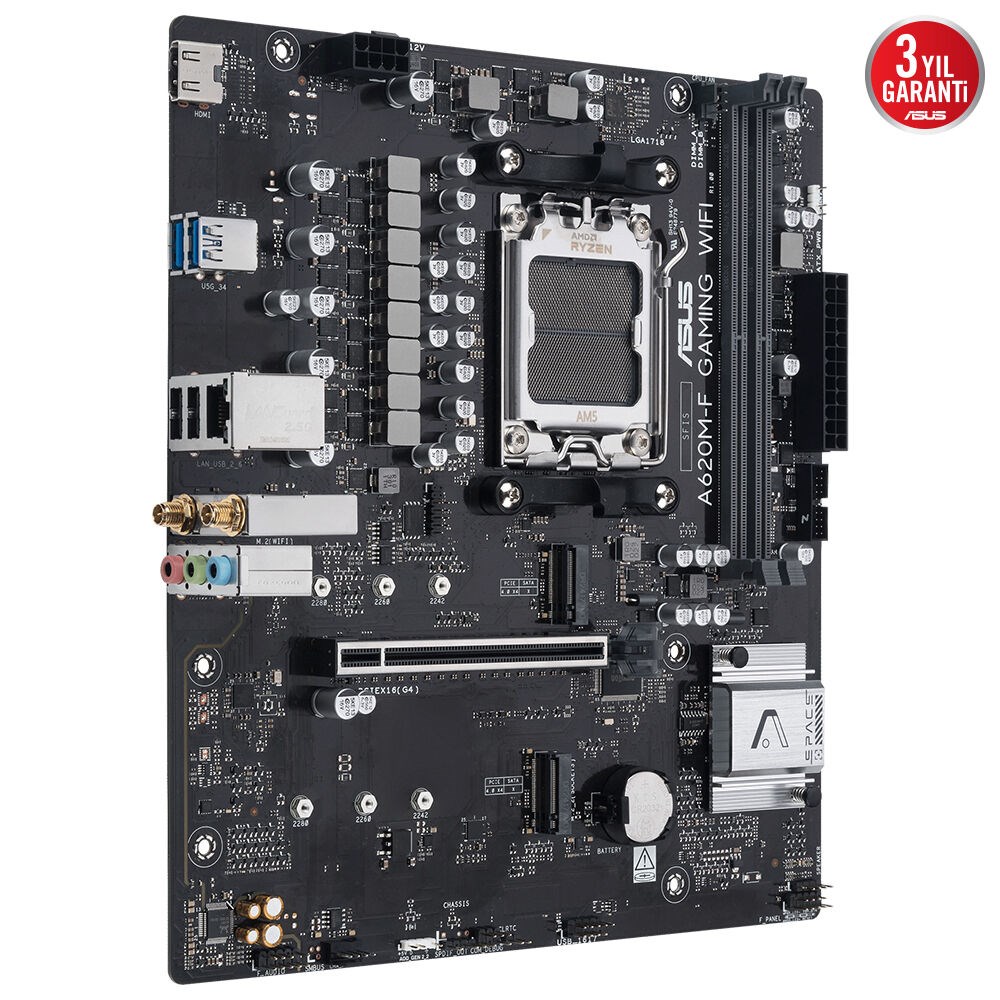 ASUS PRIME A620M-F GAMING WIFI 2xDDR5 HDMI 1xM2 AM5 ANAKART