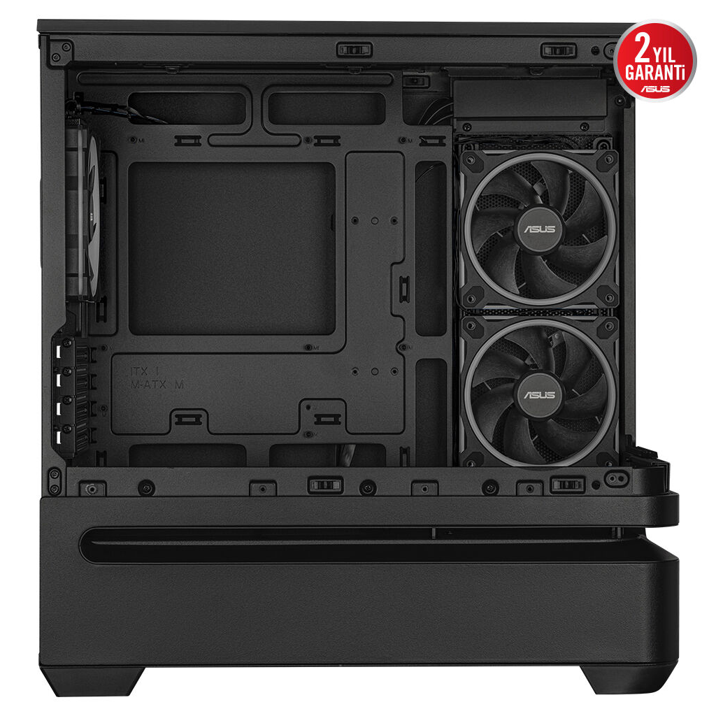 ASUS PRIME AP202 TG ARGB, PSU YOK, Tempered Glass, Kavisli Panel, ARGB, mATX, GAMING KASA