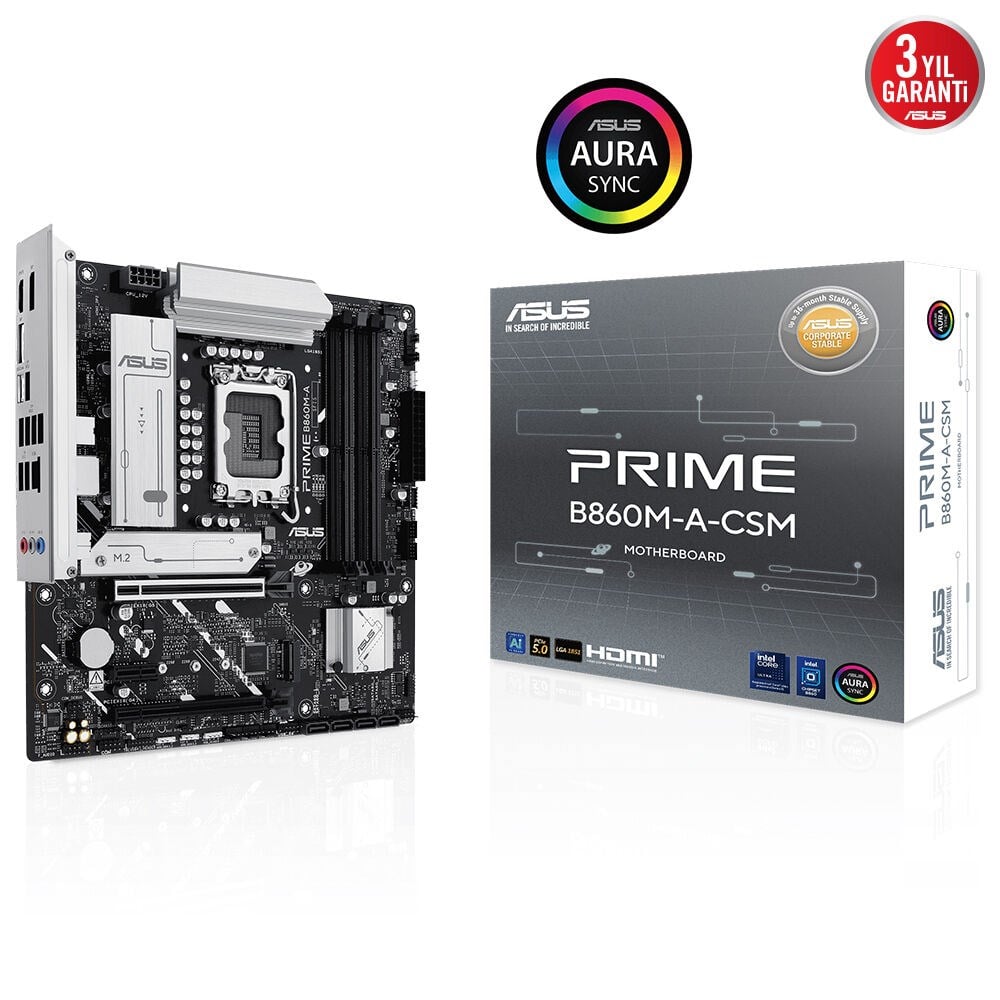 ASUS PRIME B860M-A-CSM DDR5 HDMI-DP TYPEC PCIE 5.0 1851p mATX / 90MB1K00-M0EAYC