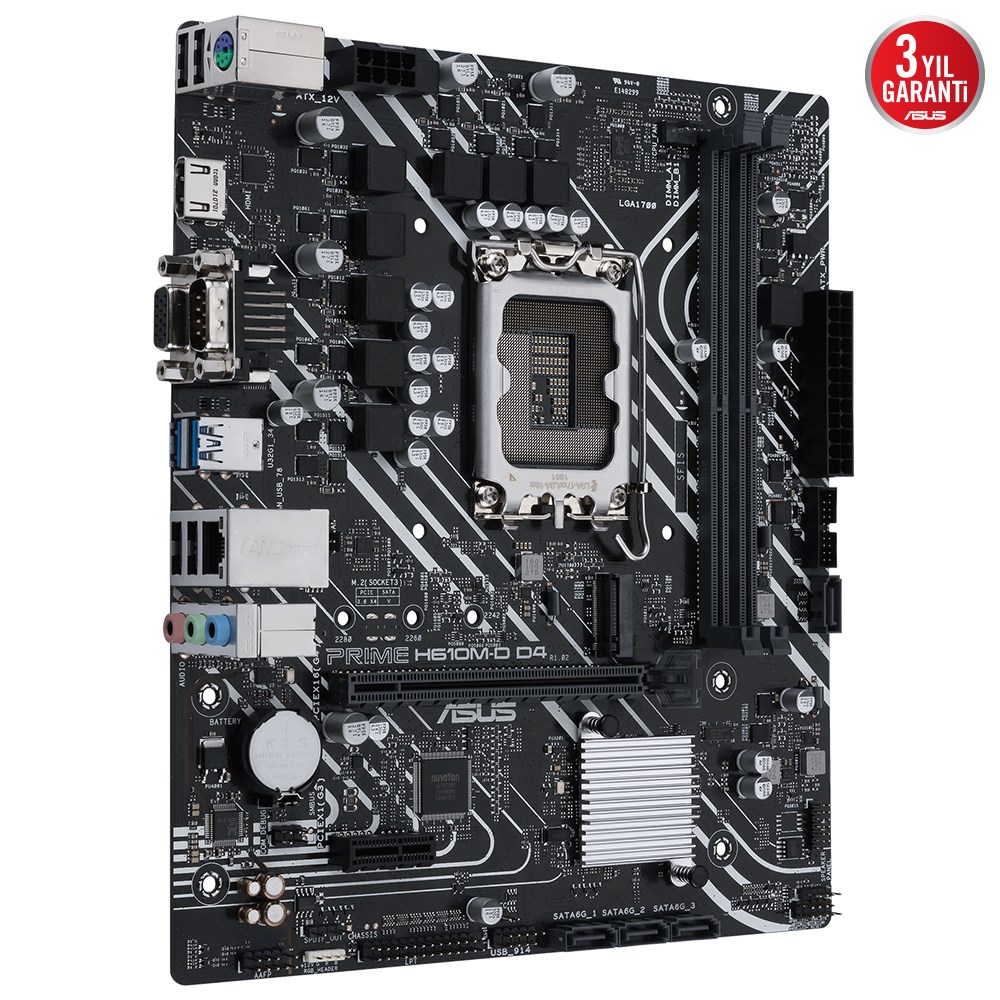 ASUS PRIME H610M-D D4 2xDDR4 VGA/HDMI 1xM.2 1xGLAN 1700P ANAKART