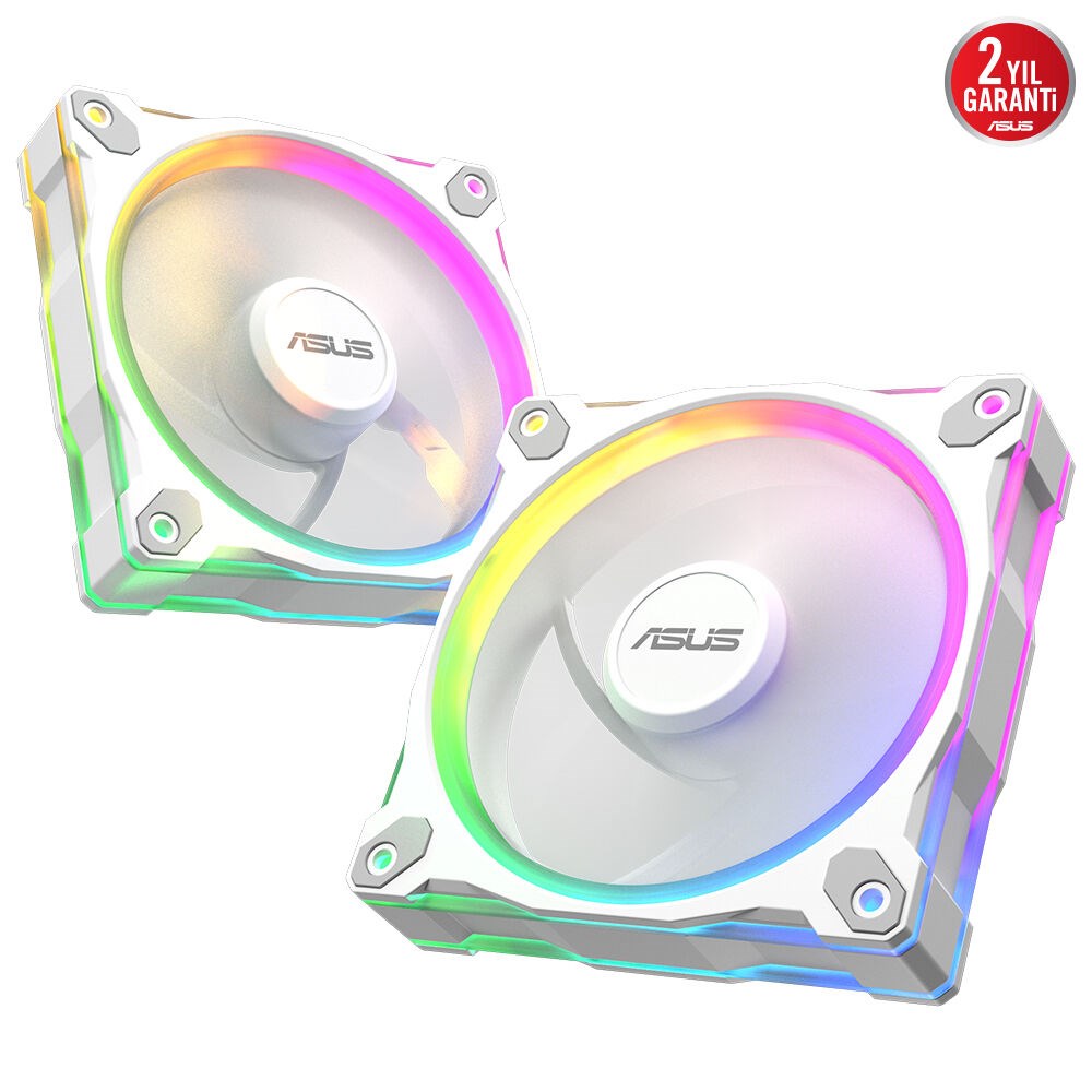 ASUS Prime MR120 Reverse Blade ARGB 120mm Kasa ve Radyatör Fanı (Ters Kanat - Beyaz) / 90DA00L3-B09000