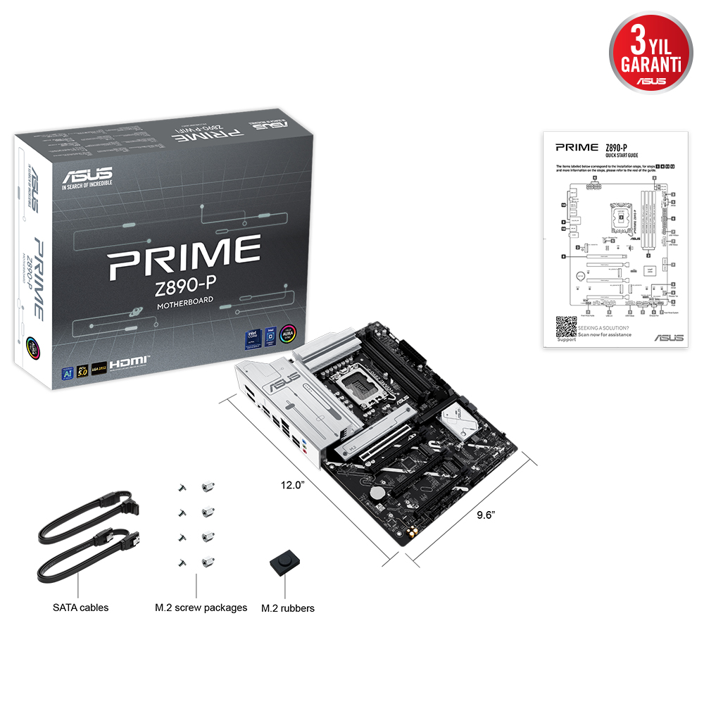 ASUS PRIME Z890-P DDR5 HDMI-DP PCIE 5.0 1851p ATX / 90MB1I50-M0EAY0