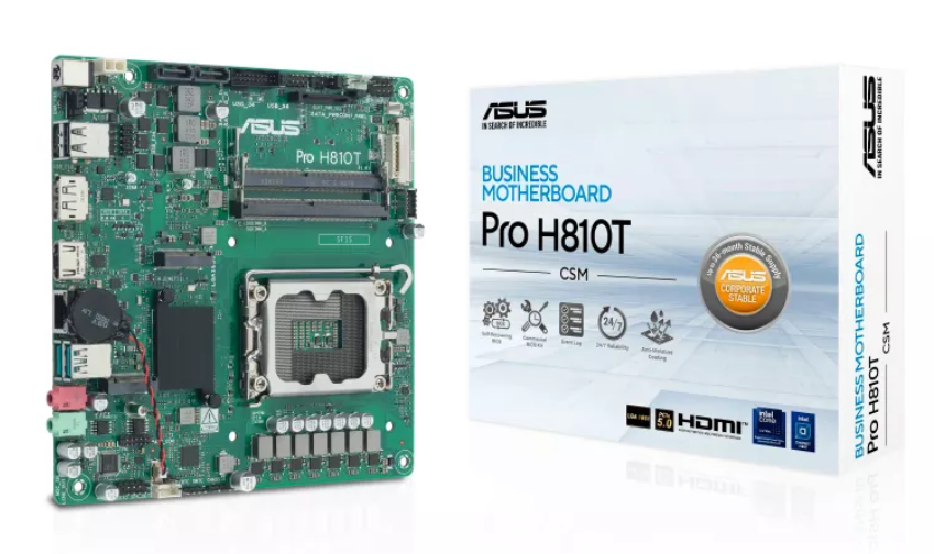 ASUS PRO H810T-CSM DDR5 HDMI-DP PCIE 5.0 1851p ATX Kurumsal Anakart
