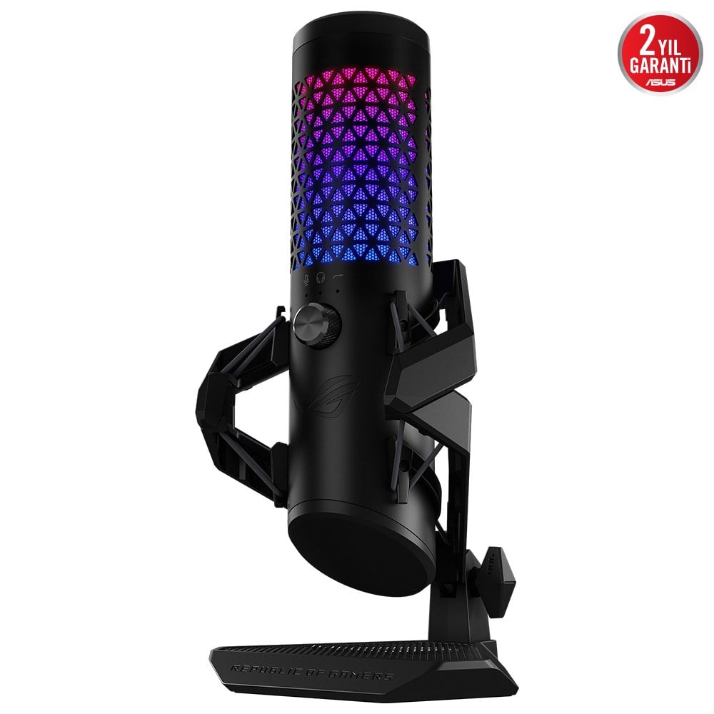 ASUS ROG Carnyx 24-Bit/192kHz RGB Profesyonel USB Oyuncu ve Yayıncı Mikrofonu / 90YH03Z0-BAUA00