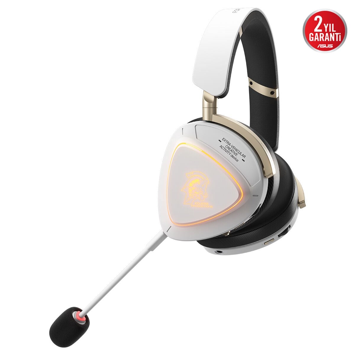 ASUS ROG Delta II KJP Beyaz Üçlü Bağlantı Modlu (2.4GHz / Bluetooth / 3.5mm) ARGB Kablosuz Oyuncu Kulaklığı / 90YH04C0-BHUA10
