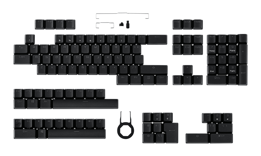 ASUS ROG PBT Keycap Set AC03 90MP0280-BAUA00 124 Tuş PBT Doubleshot Mekanik Klavye Tuş Seti