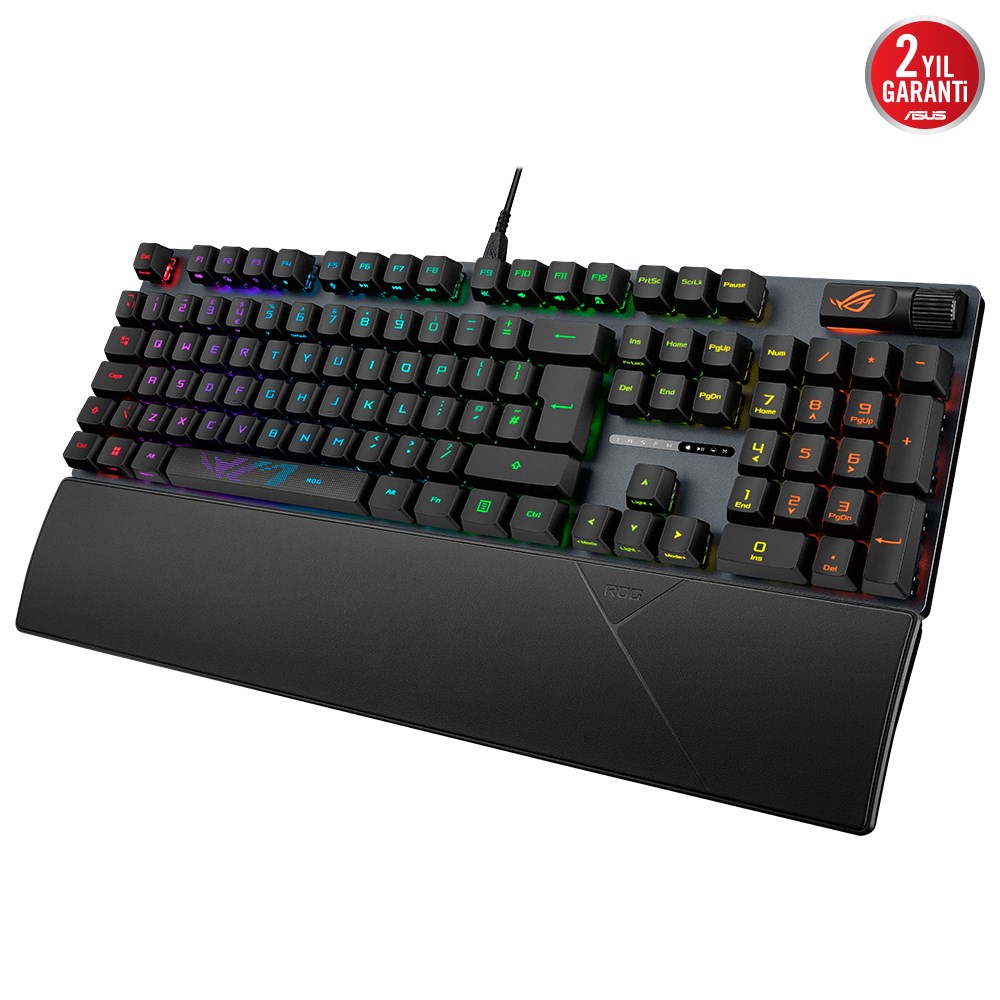 ASUS ROG Strix Scope II RX Red Switch Kablolu Türkçe RGB Mekanik Oyuncu Klavyesi / 90MP0350-BKYA00