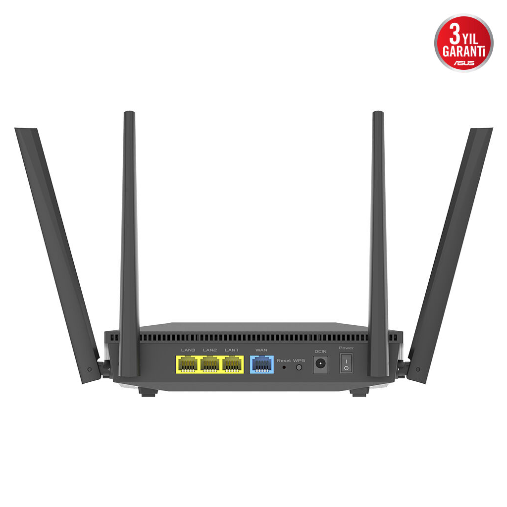 ASUS RT-AX52 Pro, AX3000, 3 Port, 3000Mbps,  Dual Band, WİFİ 6, AiMesh, Extendable Router