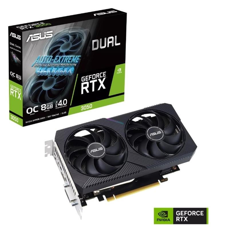 ASUS RTX3050 8GB DUAL RTX3050-O8G-V2 GDDR6 128bit HDMI DP PCIe 4.0