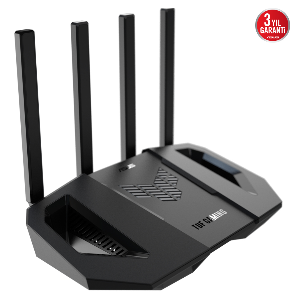 ASUS TUF-BE3600, BE3600, 4 Port, 3600Mbps, Dual Band, WİFİ 7, AiMesh, AiProtection Pro, GAMING Extendable Router