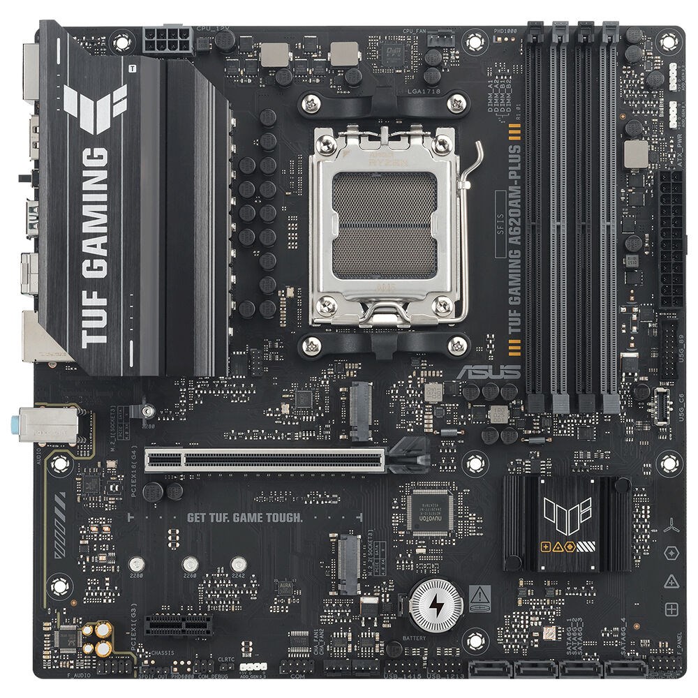 ASUS TUF GAMING A620AM-PLUS 7600MHZ(OC) DDR5 2xDP HDMI ÇİFT M2 USB3.2 AURA RGB 2.5GBİT LAN mATX