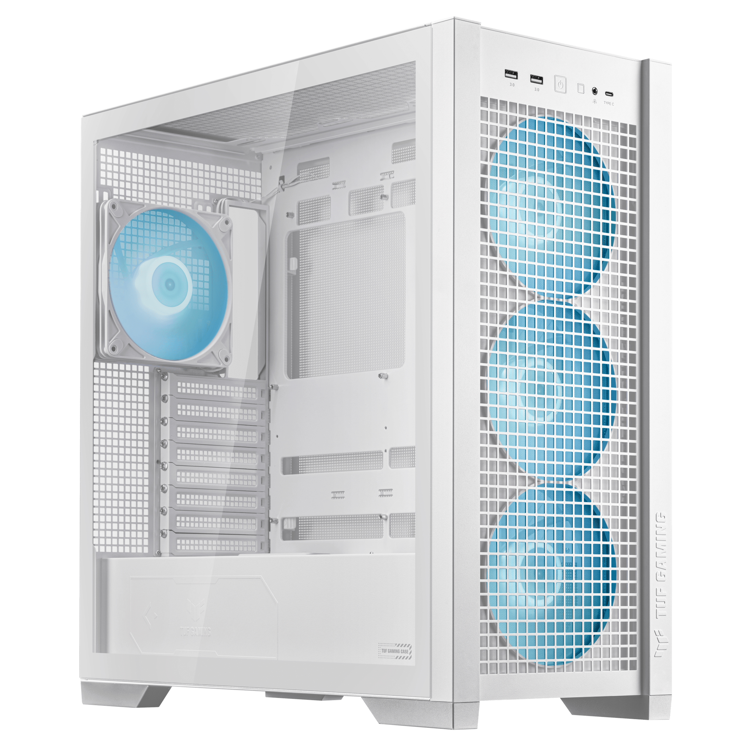 ASUS TUF GAMING GT302 TG ARGB Gaming Mid-Tower PC Kasası Beyaz / 90DC00I3-B19000