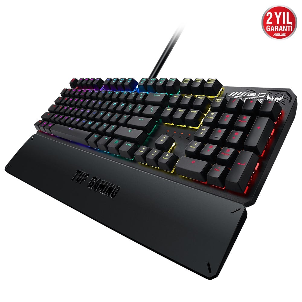 ASUS TUF GAMING K3 RA05 Red Mekanik RGB Aura Sync 1000Hz USB Gaming Klavye