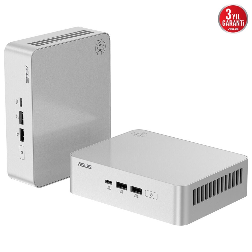 ASUS ULTRA 225H-RAM-DİSK YOK-FDOS MINI PC GÜMÜŞ / NUC15 PRO+ RNUC15CRSU500002