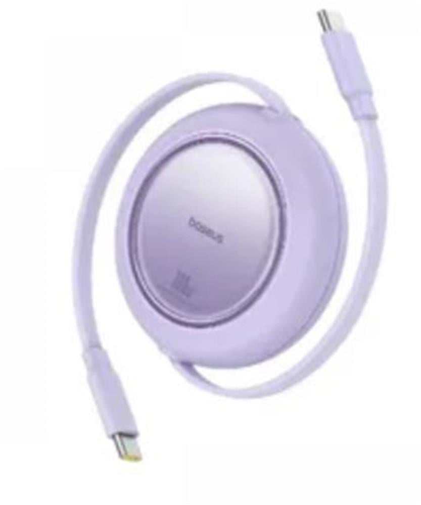 Baseus P10364500213-00 Free2 Pull Mini Kablolu USB-C 100W 2M Mor Şarj Kablosu