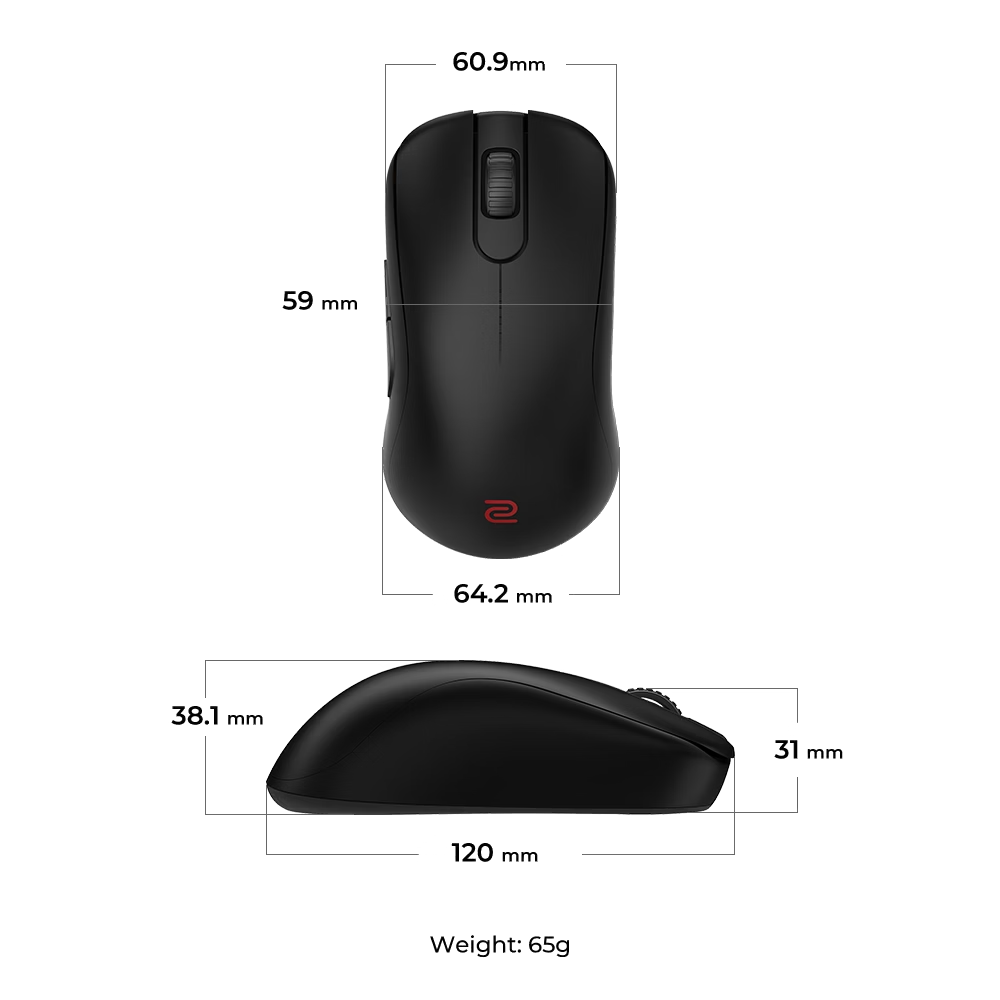 BENQ ZOWIE S2-DW 65gr 4000Hz 3200DPI 2.4GHz Kablosuz Gaming Mouse