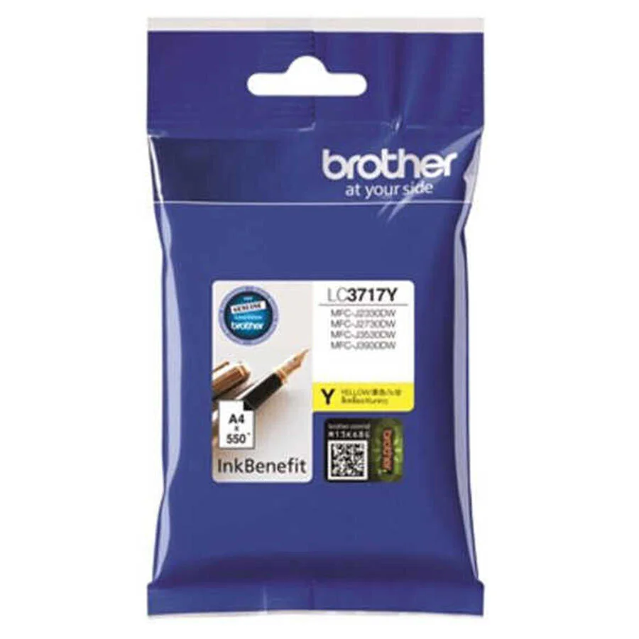 BROTHER LC3717Y Orijinal Sarı Mürekkep Kartuşu (550 Sayfa)
