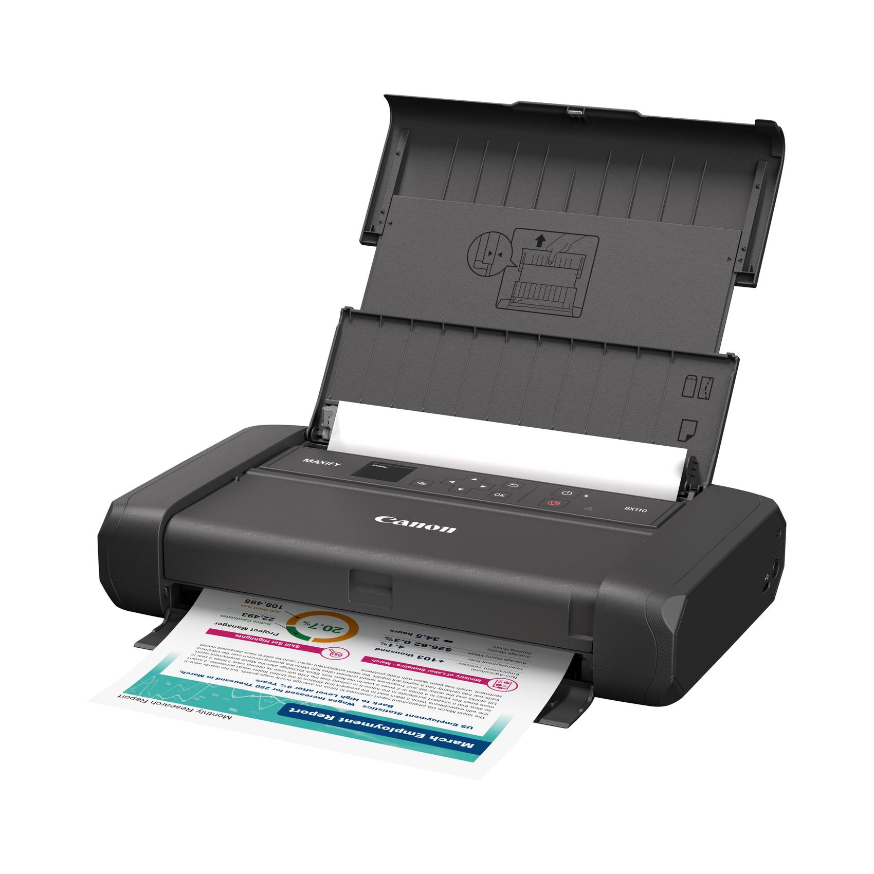 CANON A4 MAXIFY BX110 WIFI Pilli Renkli Taşınabilir Mürekkep Püskürtmeli Yazıcı