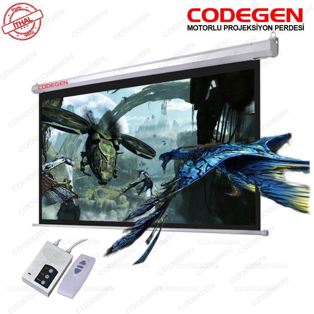 CODEGEN EX-40 400x300 cm Motorlu / Elektrikli Uzaktan Kumandalı Projeksiyon Perdesi