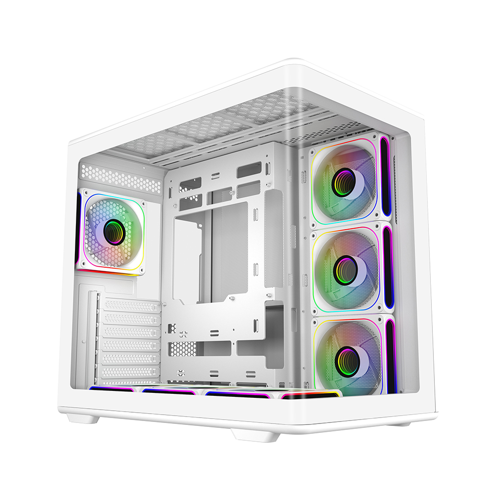 COOLERMASTER ELITE 600 Curve TG E600-WGNN-S02 7-ARGB Fanlı Gaming Mıd-Tower PC Kasası Beyaz