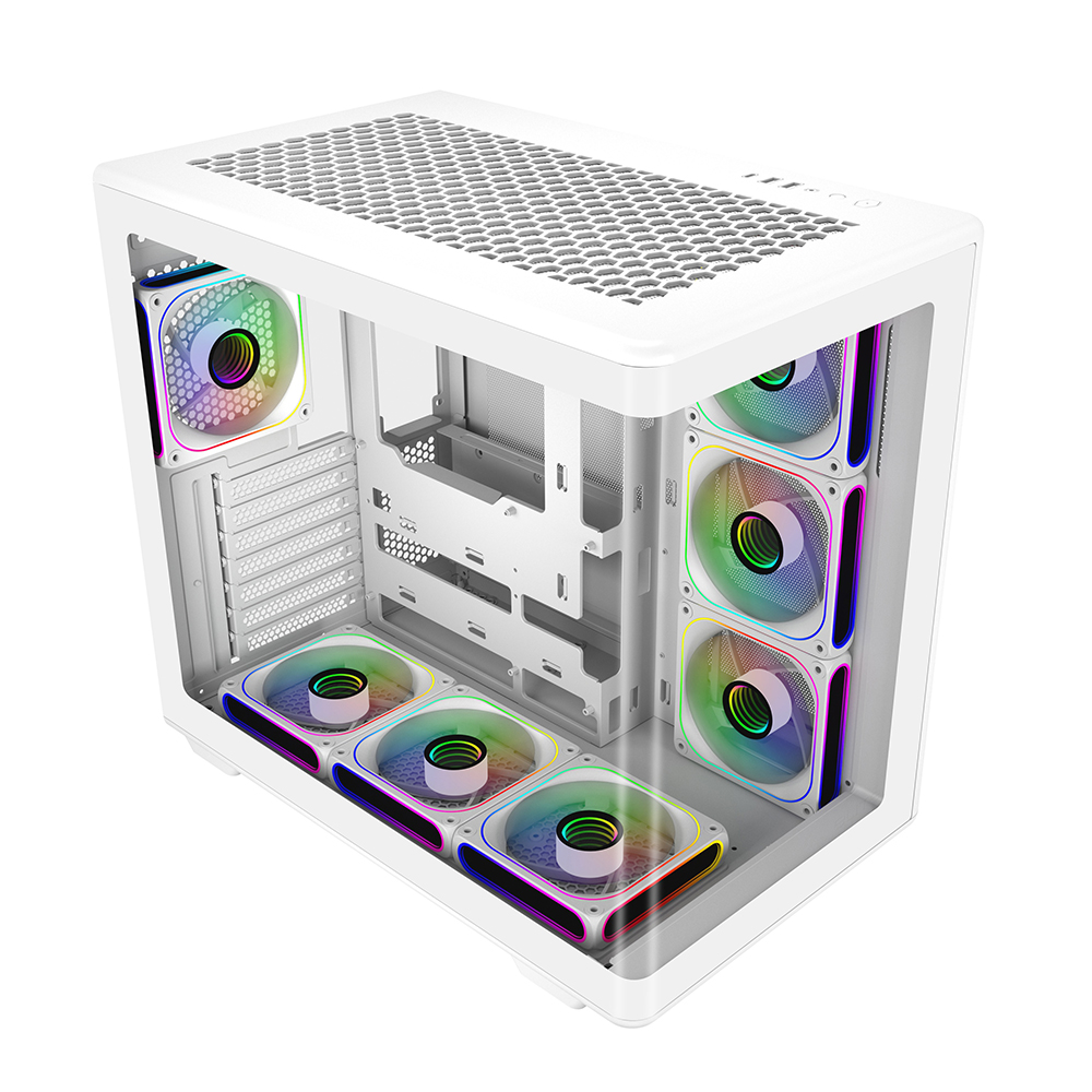 COOLERMASTER ELITE 600 Curve TG E600-WGNN-S02 7-ARGB Fanlı Gaming Mıd-Tower PC Kasası Beyaz