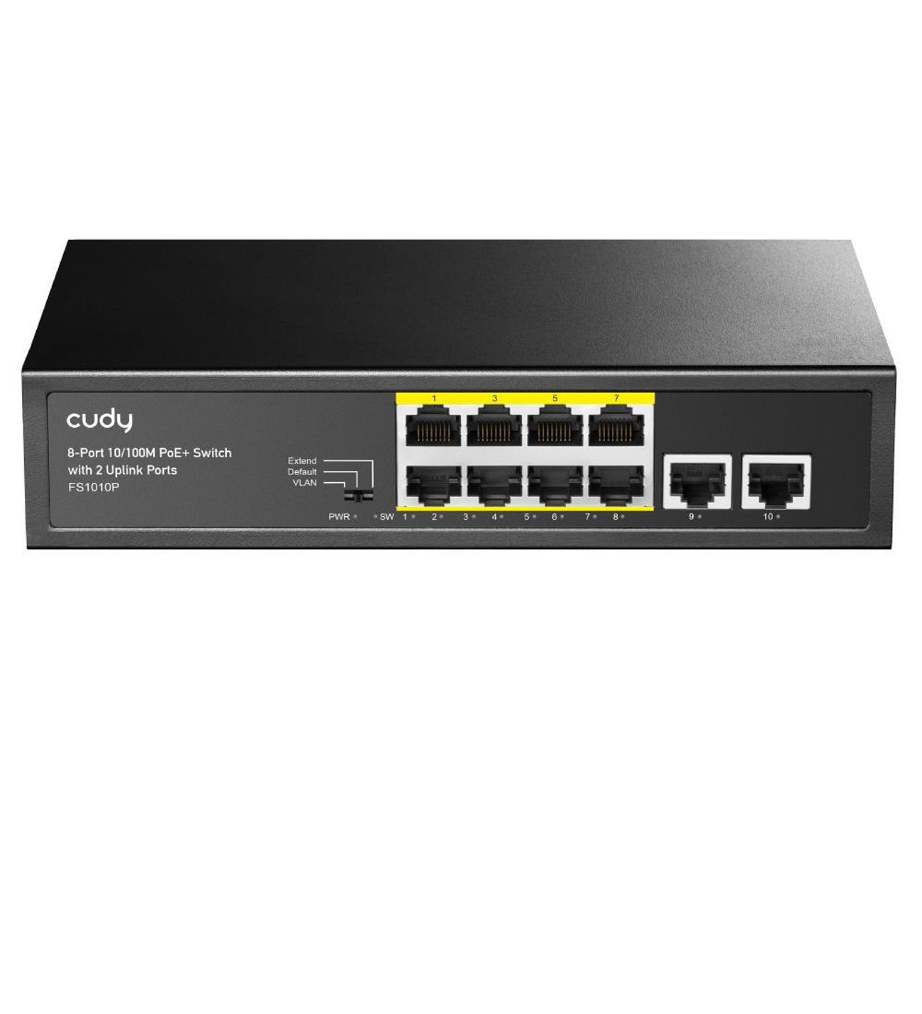 CUDY 8port PoE 120w 2-Uplink 10/100 Yönetilemez Switch FS1010P