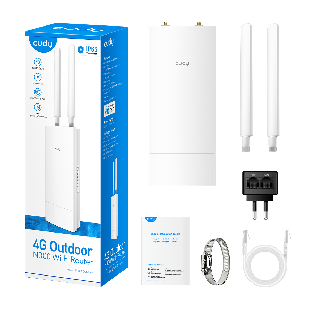 CUDY LT400 Outdoor N300 Harici 4G LTE Router