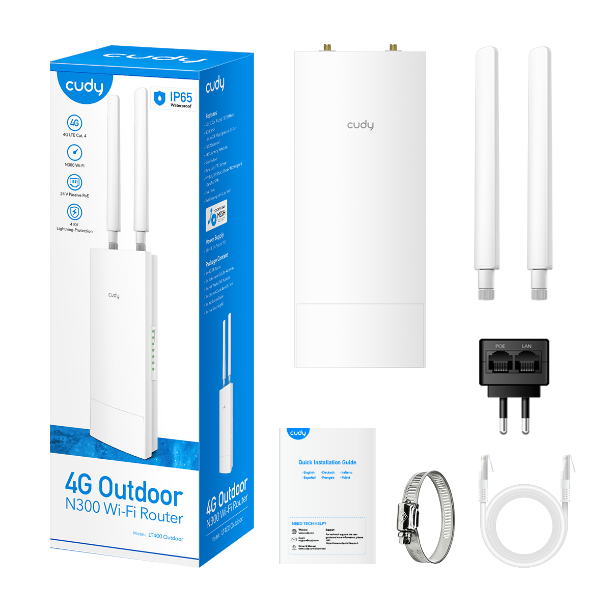 CUDY LT400 Outdoor N300 Harici 4G LTE Router