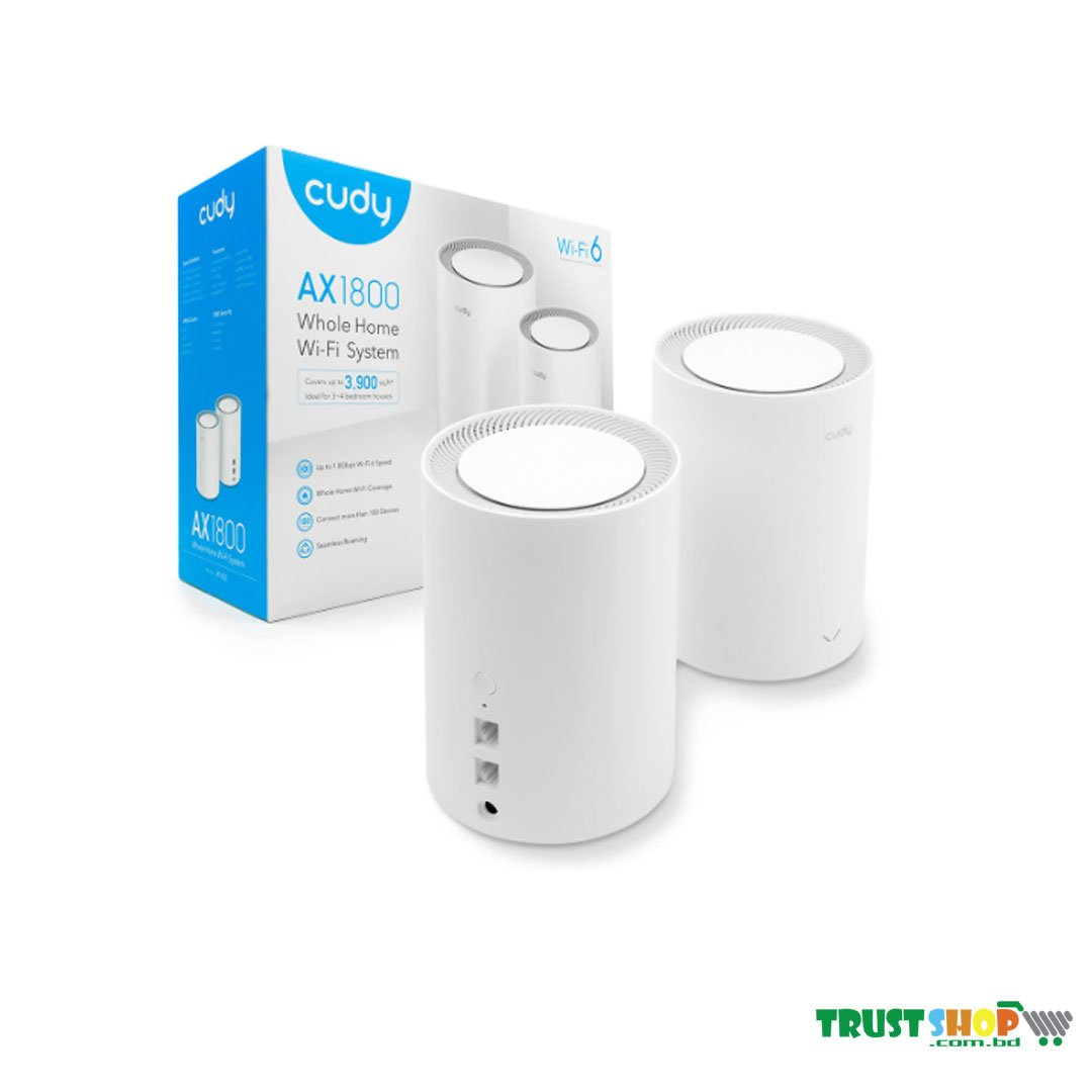 CUDY M1800 2P WIFI6 AX1800 Gigabit Çift Bant Router 2'li set