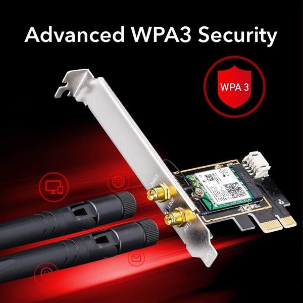 CUDY WE3000 AX5400 Wi-Fi 6E Bluetooth 5.3 PCI-E Kablosuz Ağ Adaptörü