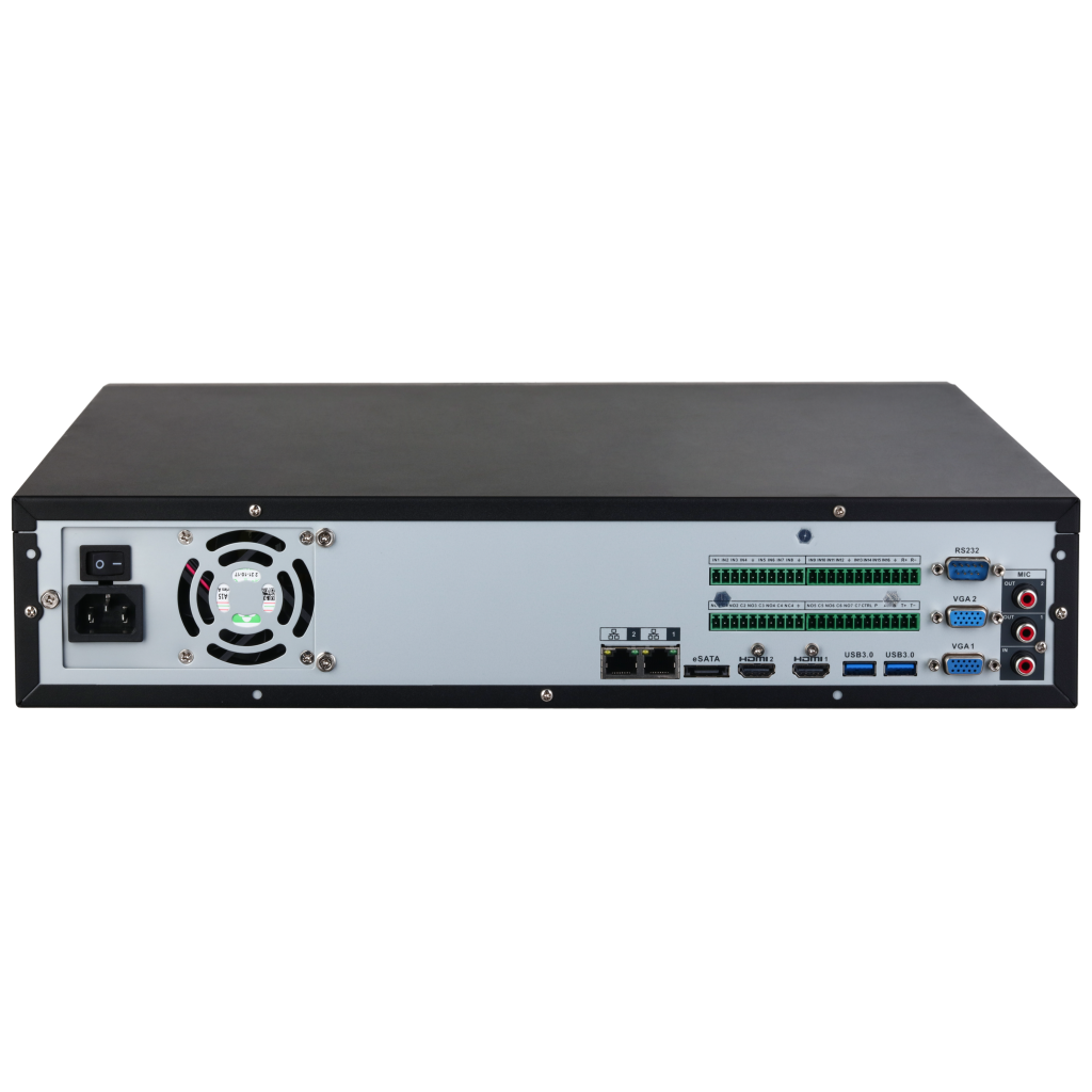 DAHUA  NVR5864-EI2, 64Kanal, 32Mpix, H265+, 8 HDD Desteği, 1080P Kayıt, 448Mbps Bant Genişliği, 2 Port GigaBit Lan, RAID 0/15/6/10, NVR