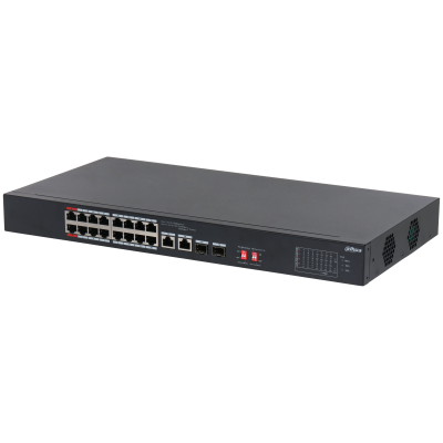 DAHUA 16port PoE 135w 2-SFP 2-Uplink Yönetilemez Switch S3218-16ET-135