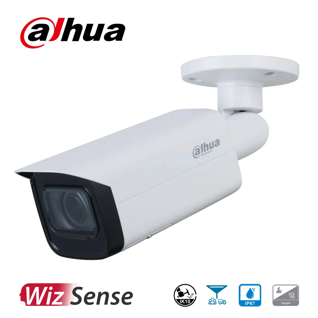 DAHUA IPC-HFW5442T-ASE,  2Mpix, 2,8mm Lens, H265+, Wizmind, 50Mt Gece Görüşü,  IP67, IK10, PoE Metal Kasa Bullet IP Kamera