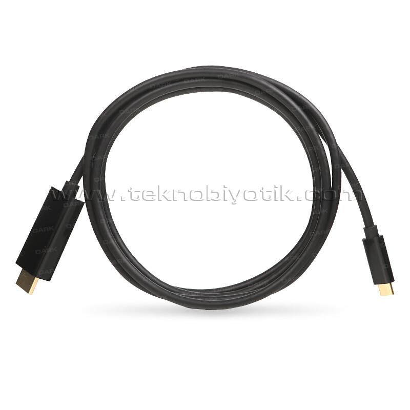 DARK 1.8METRE DK-CB-U31XHD USB3.1 TYPE-C - HDMI 4K@30P KABLODARKKablolarB05461