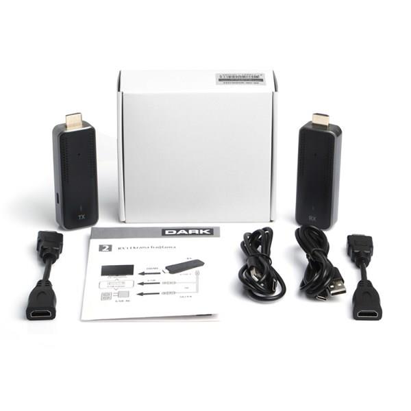 DARK DK-HD-WHDG103K 1080P Kablosuz HDMI Ses ve Görüntü Aktarım Kiti