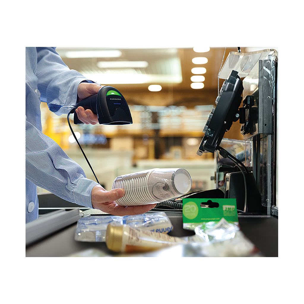 DATALOGIC Quickscan QD2590, EL Tipi, Laser,  USB Kablolu, 2D (Kare Kod) Barkod Okuyucu (Ayaklı)
