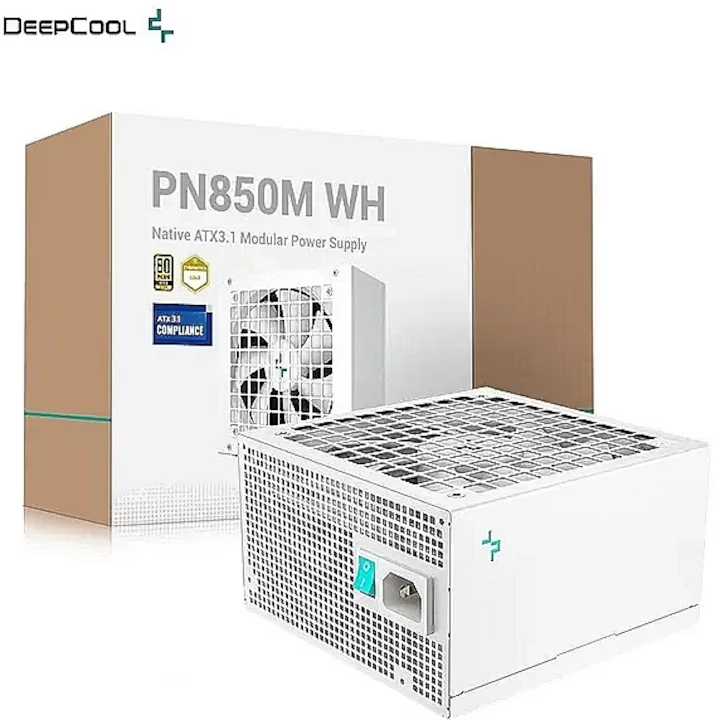 DEEPCOOL 850w 80+ GOLD PN850-M-WH Tam Modüler Power Supply Beyaz
