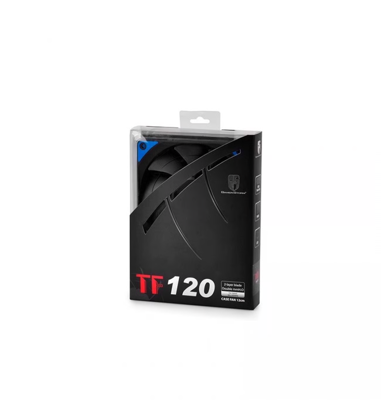 DEEPCOOL TF120 Mavi LED'li 120mm Kasa Fanı (Siyah Gövde / Mavi Çift Kanatlı Fan)