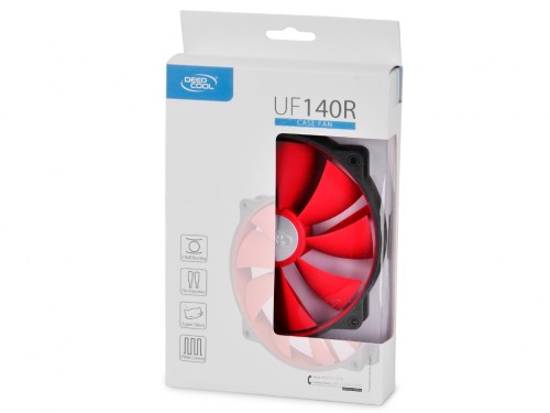 DEEPCOOL UF140R Ultra Sessiz Kasa ve Radyatör Fanı (Kırmızı)