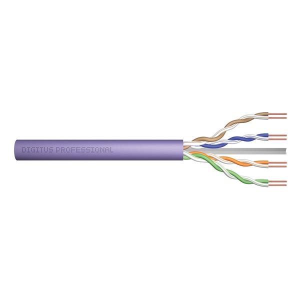 DIGITUS CAT6 Utp 23AWG Mor 500m Makara Saf Bakır Kablo 0.50mm DK-1613-VH-5