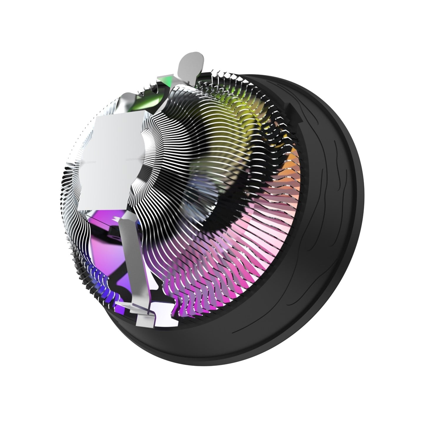 Evercool CS-02 RAİNBOW 12CM RGB AMD & INTEL LGA1700/AM5 SOKET İŞLEMCİ FANI