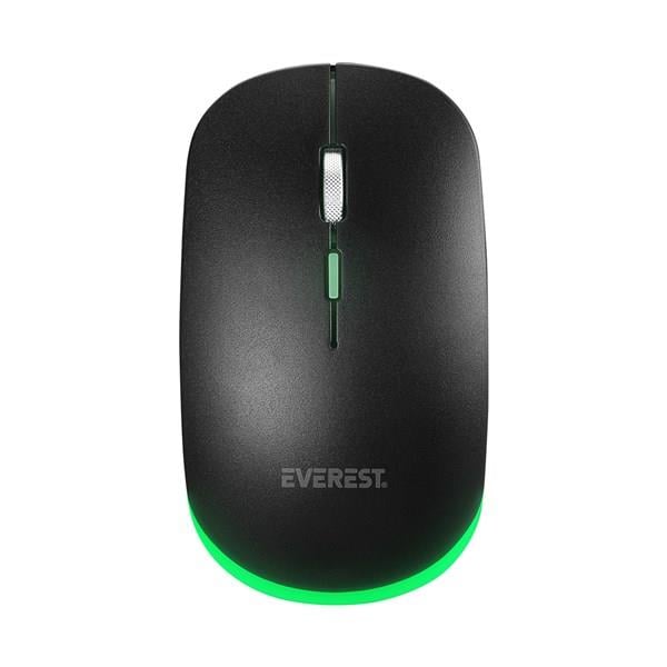 EVERST Q TR KM-1500 Siyah Kablosuz Rainbow Aydınlatmalı Q Multimedia Klavye + Mouse Set
