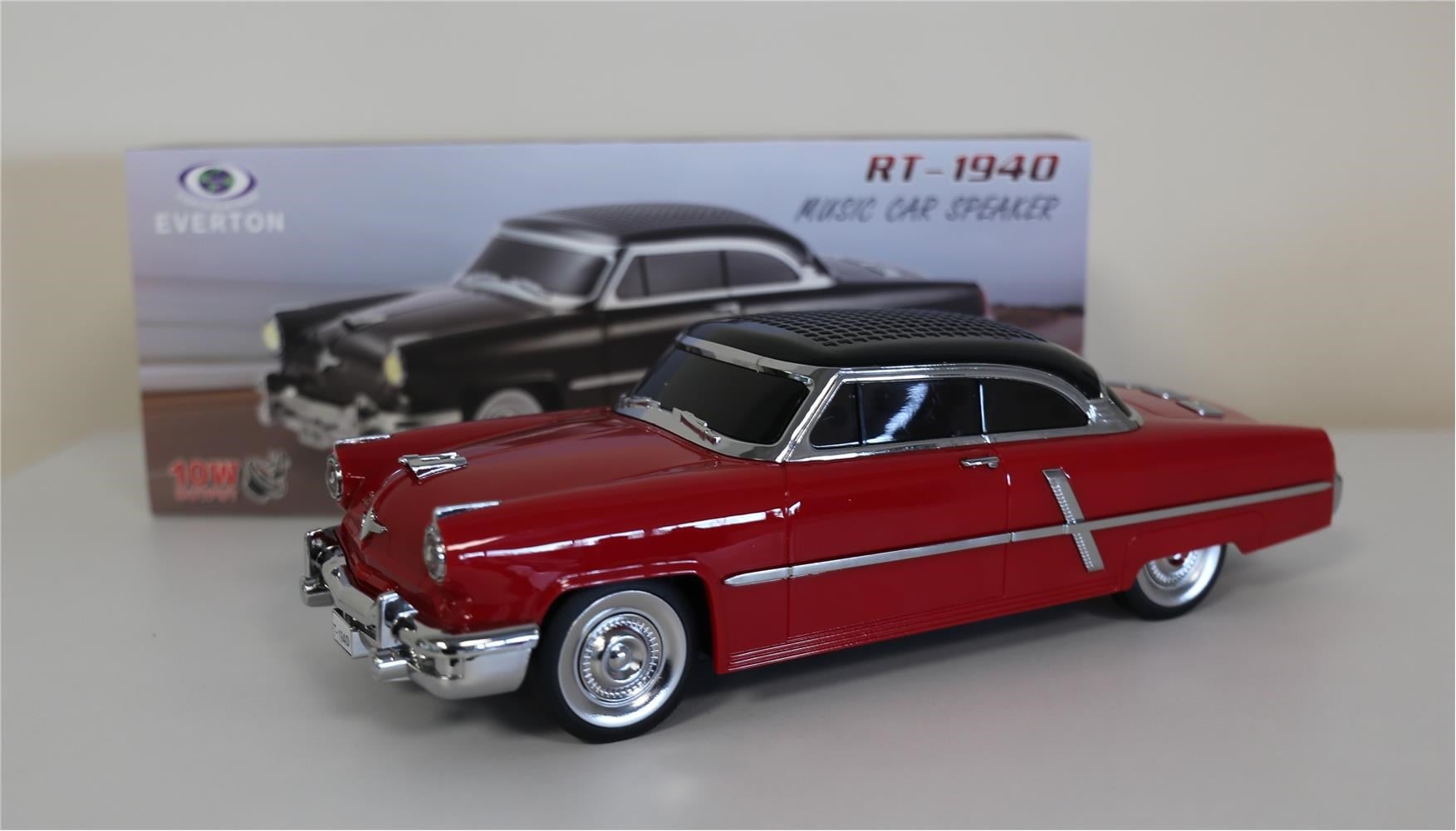 EVERTON RT-1940  Kırmızı Arabalı Bluetooth Fm-Usb-Tf-Aux Şarjlı Nostaljik Radyo
