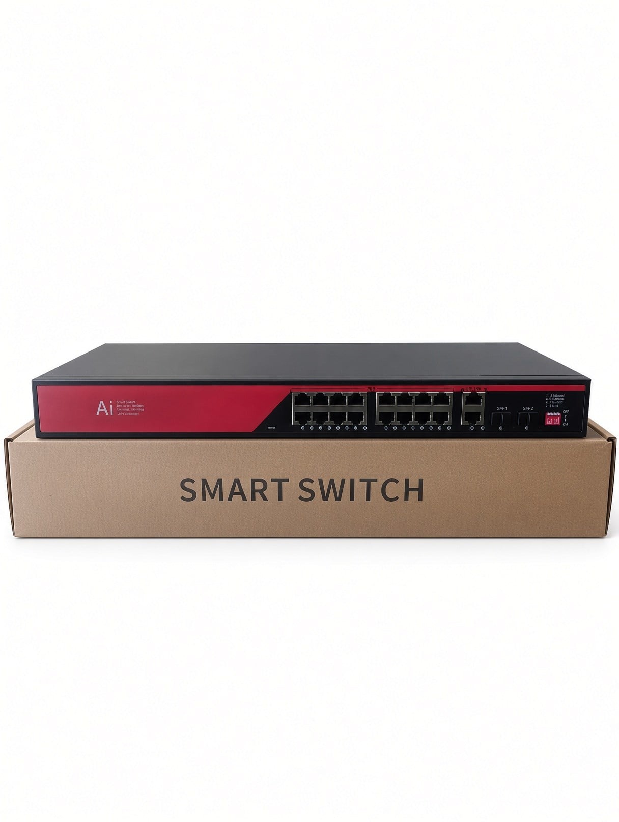 EZCOOL EZ-16PSX-SFP 16 PORT 16FE+2GE+2SFP GİGABİT YÖNETİLEMEZ POE SWİTCH 120W