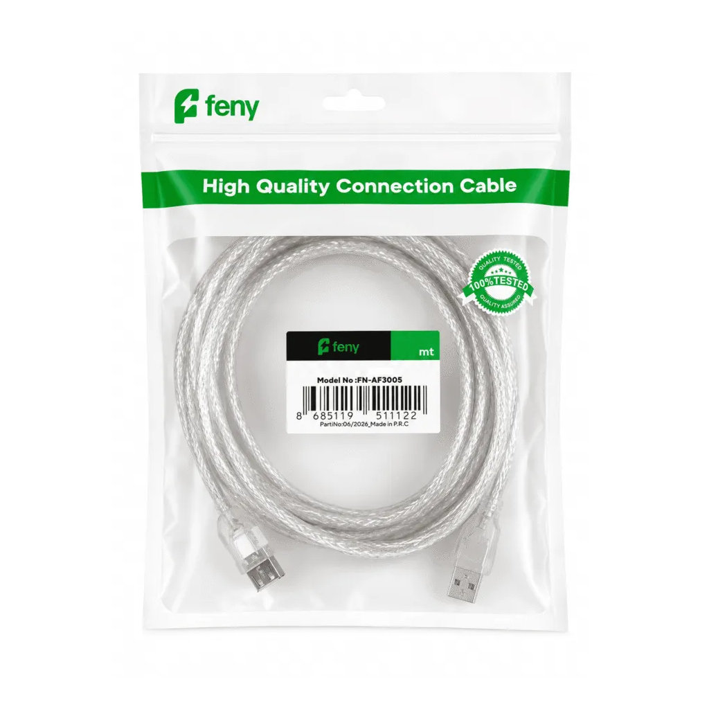 FENY FN-U3003, USB Yazıcı Kablosu, %100 Bakır, 3 Metre