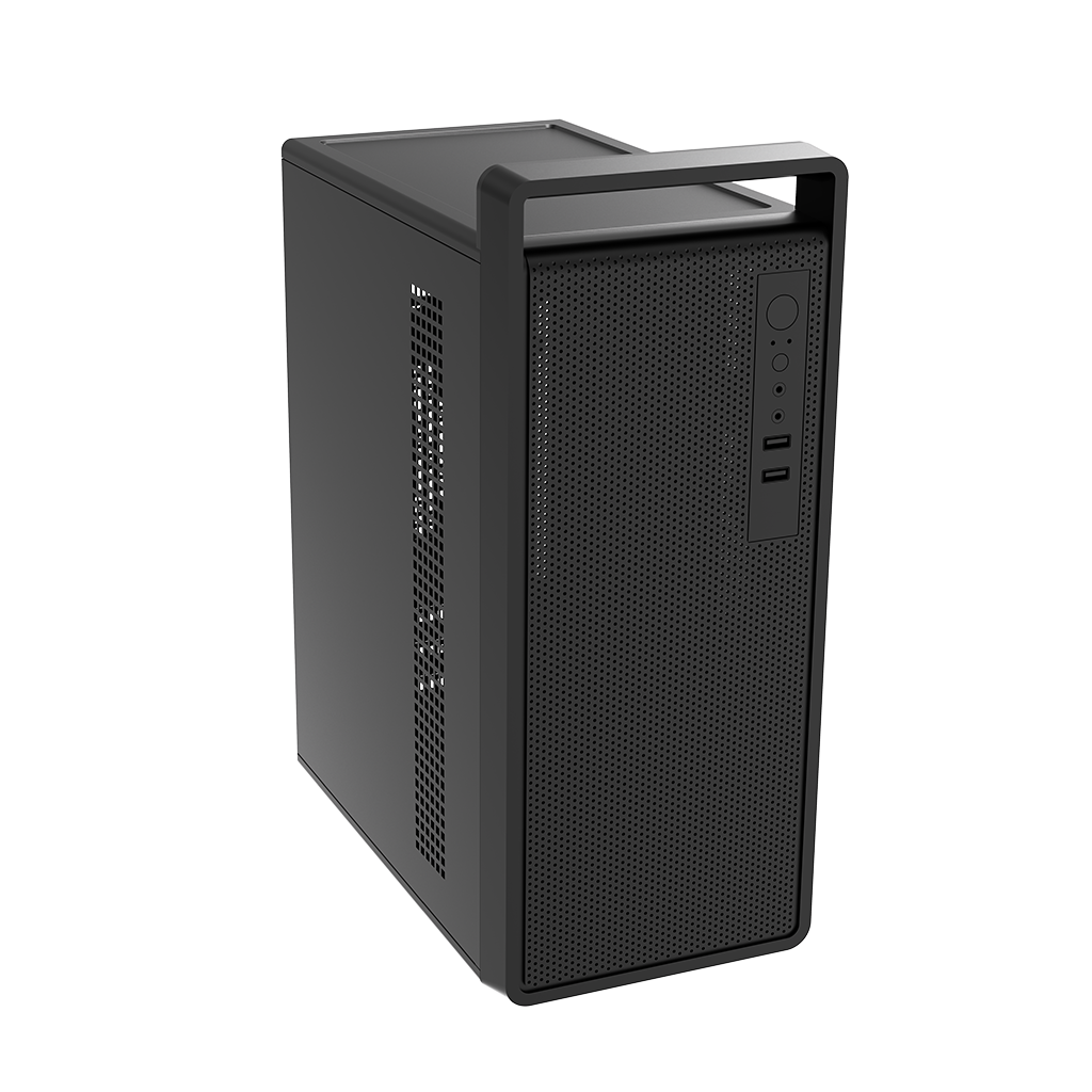 FRISBY FC-2740B, 1x80mm Fan, Siyah, 300W, USB 2.0, mATX, Mini Tower, Kulplu Kurumsal KASA