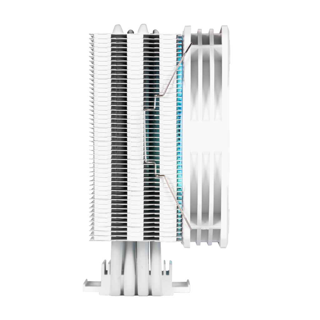 GAMDIAS BOREAS E1-410 WH, White Edition, 120mm, CPU Kule Tipi Hava Soğutma, Doğrudan Temas Teknolojisine Sahip 4 adet Gelişmiş Bakır Isı Borusu (AMD AM4-AM5 ve INTEL Tüm işlemciler ile uyumlu)