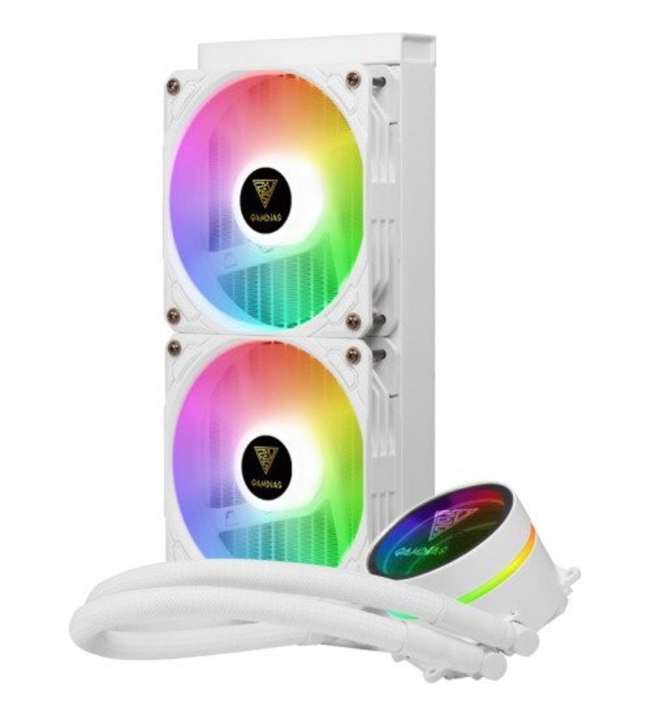 GAMDIAS CHIONE M3-240W 240MM WHITE EDITION LGA1200/AM4-LGA1700/AM5 SOKET ARGB SIVI SOĞUTMAGAMDIASSoğutucularB05209