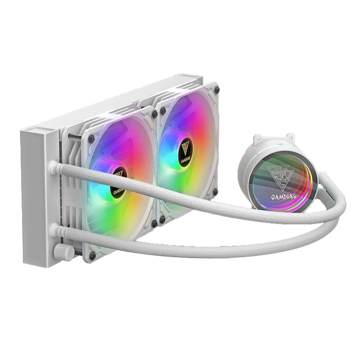 GAMDIAS CHIONE M3-240W 240MM WHITE EDITION LGA1200/AM4-LGA1700/AM5 SOKET ARGB SIVI SOĞUTMAGAMDIASSoğutucularB05209