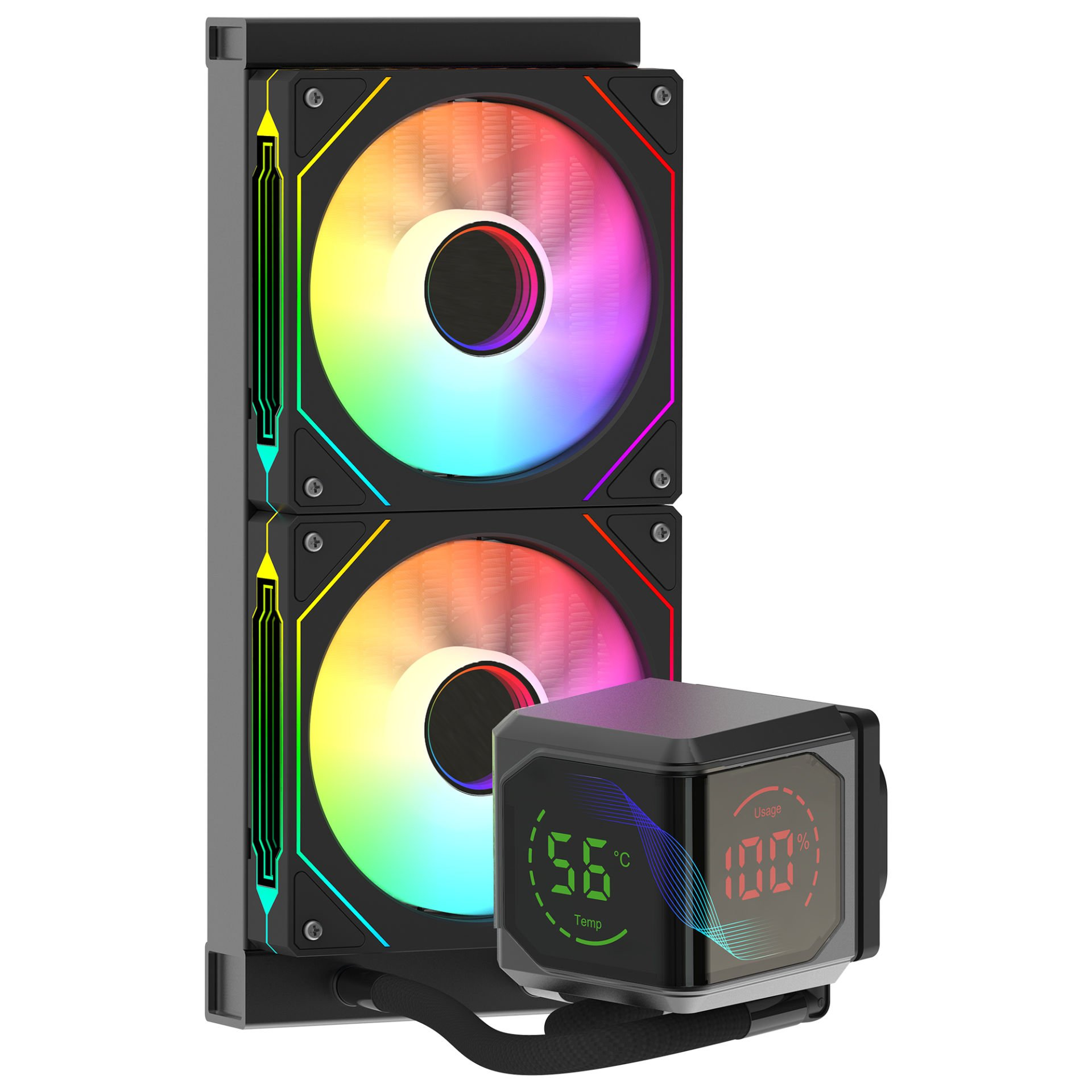 GAMEBOOSTER 240MM SIGHT PRO 240B GB-LCS-SP240B ARGB AM5-1851p Sıvı Soğutmalı İşlemci Fanı